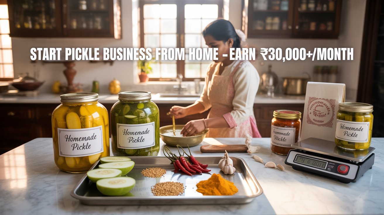 घर बैठे अचार का बिजनेस कैसे शुरू करें | Pickle Business Ideas 2026 (₹10,000 से कमाई 30,000+/महीना) 