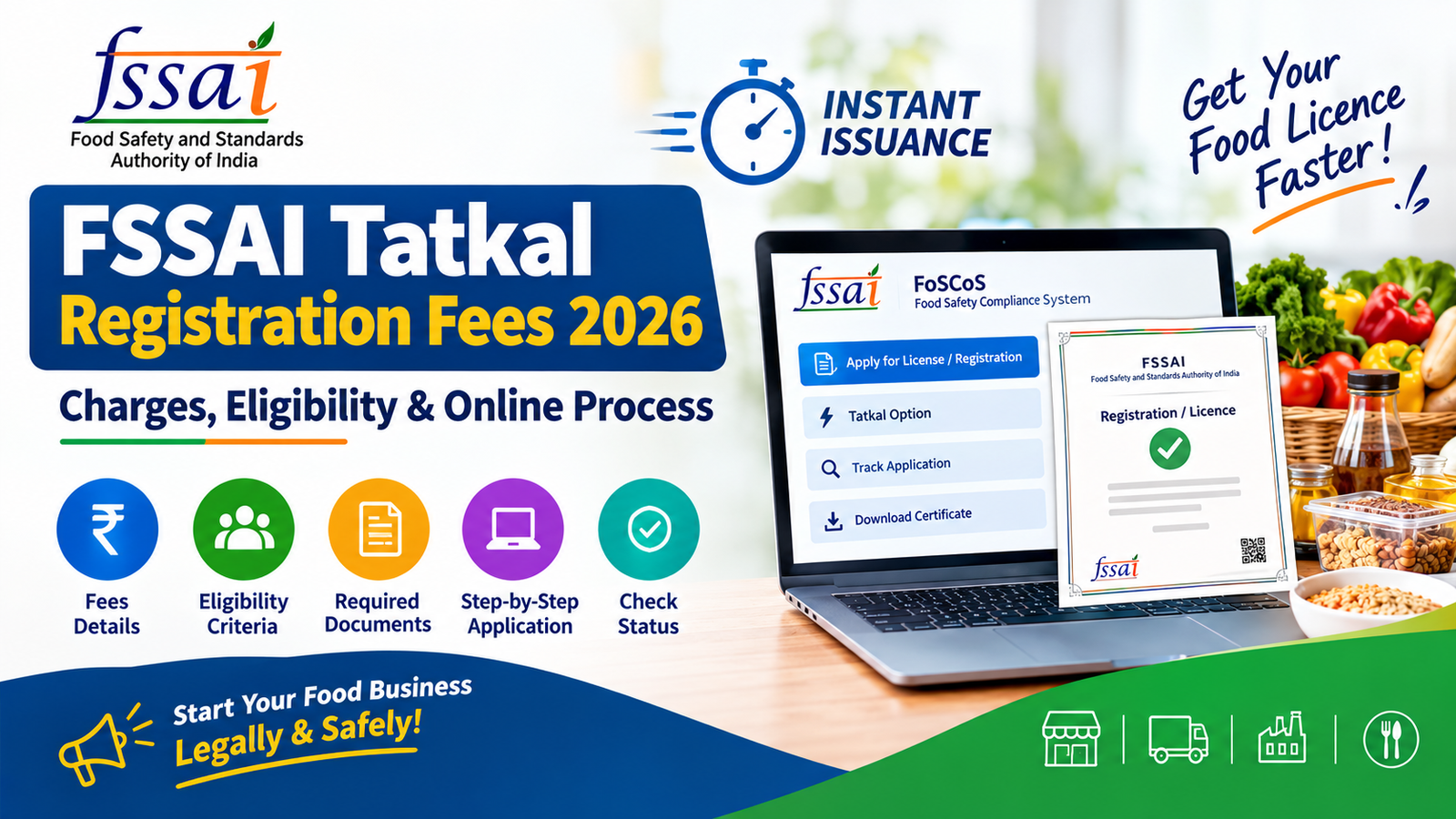 FSSAI Tatkal Registration Fees 2026 | Charges and Online Process